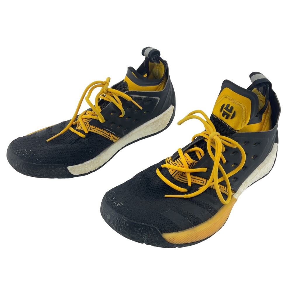 Adidas Men's Black and Yellow Athletic Shoes